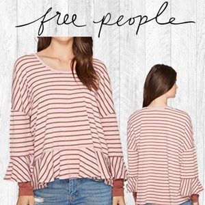 Free People We The Free Round About Top Bell Pink